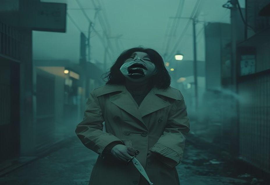 입 찢어진 여자